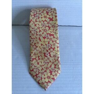 Elie‎ Balleh pink with yellow flower print neck tie